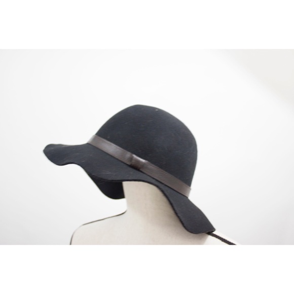 black floppy winter hat
